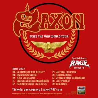 Saxon tour poster