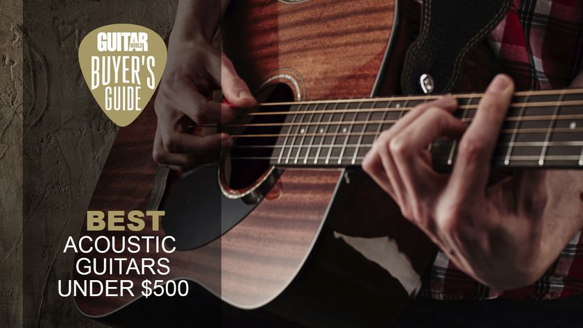 A man plays a Fender CD-60S acoustic guitar