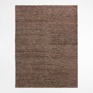 Madrid Wool and Viscose Hand-Knotted Espresso Brown Area Rug