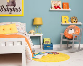 Blue, yellow and orange kids room idea by Rustoleum