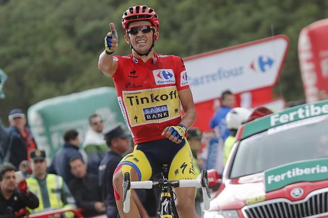 Alberto Contador (Tinkoff-Saxo) extended his race lead on stage 16