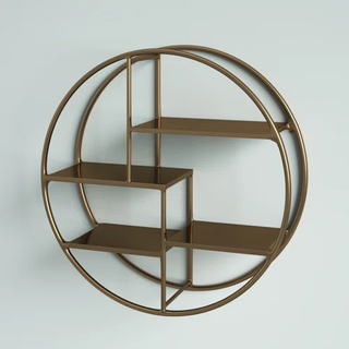 circular wall-mounted bookshelf