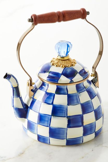 MacKenzie-Childs Royal Check Tea Kettle