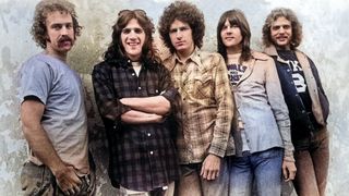 BTJHRB The Eagles, l to r: Bernie Leadon, Glenn Frey, Don Henley, Randy Meisner, Don Felder, ca. early 1970s.