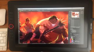 XP-Pen Artist 15.6 Pro graphics tablet on desk