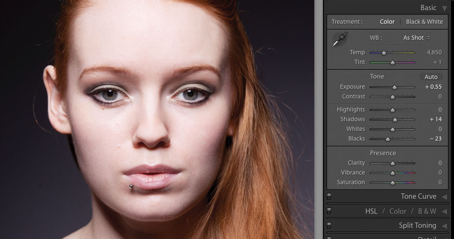 Lightroom tutorial portrait retouch