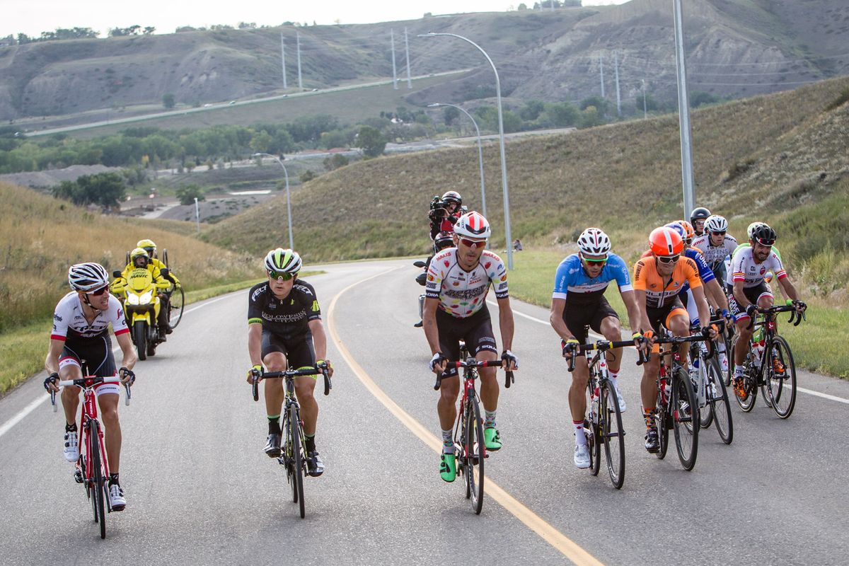 The breakaway fanned across the road
