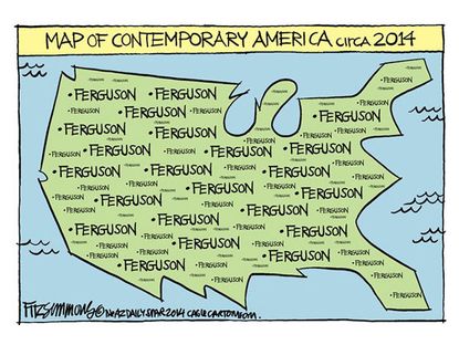 Editorial cartoon U.S. Ferguson race relations