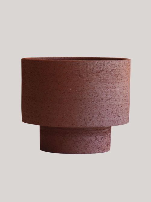 Tower-Like Red Decorative Vase