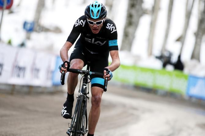 Chris Froome (Team Sky) solos to a crushing win in Tirreno