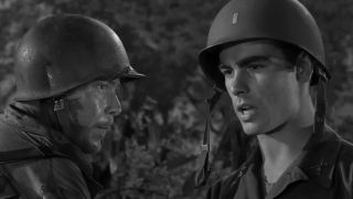 Two army soldiers speaking to each other in The Twilight Zone Episode A Quality Of Mercy