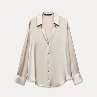 Zara BASIC SATIN SHIRT