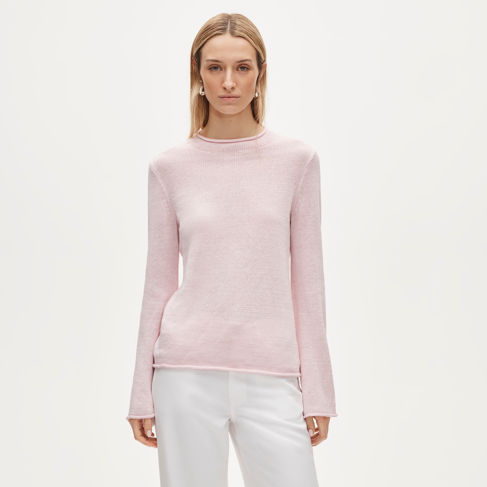 J.Crew, Summer Rollneck&amp;trade; Sweater in Linen Blend