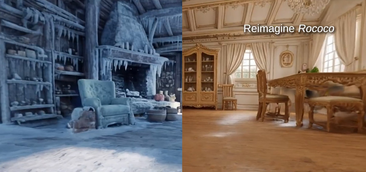 Image from a demo of SpAItial AI Echo AI model that generates 3D spaces