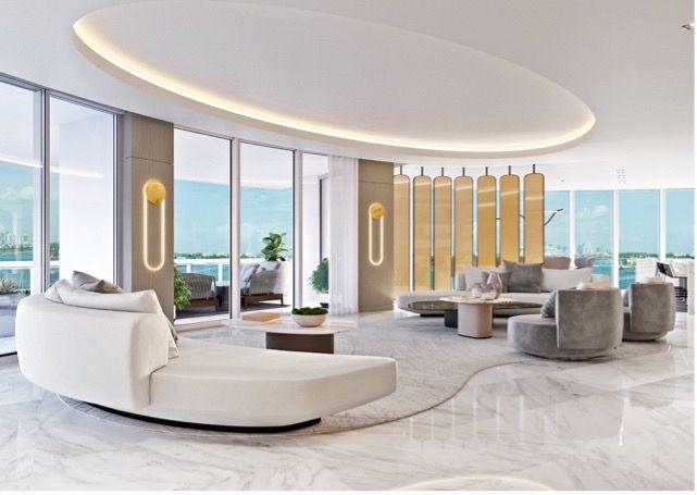 Bright and airy living room with curtains