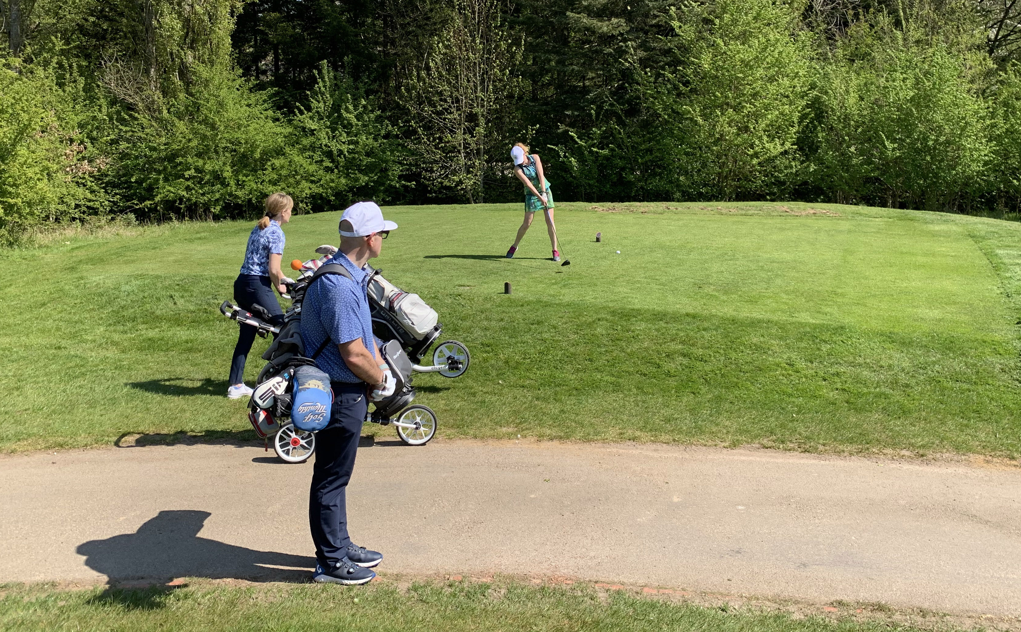 Katie Dawkins teeing off