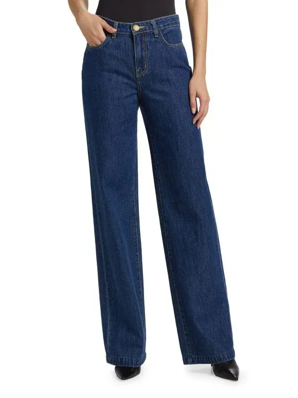 L'Agence, Clayton High-Rise Wide-Leg Jeans
