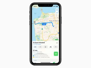Apple Iphone11 Ios14 Maps Cycle Route