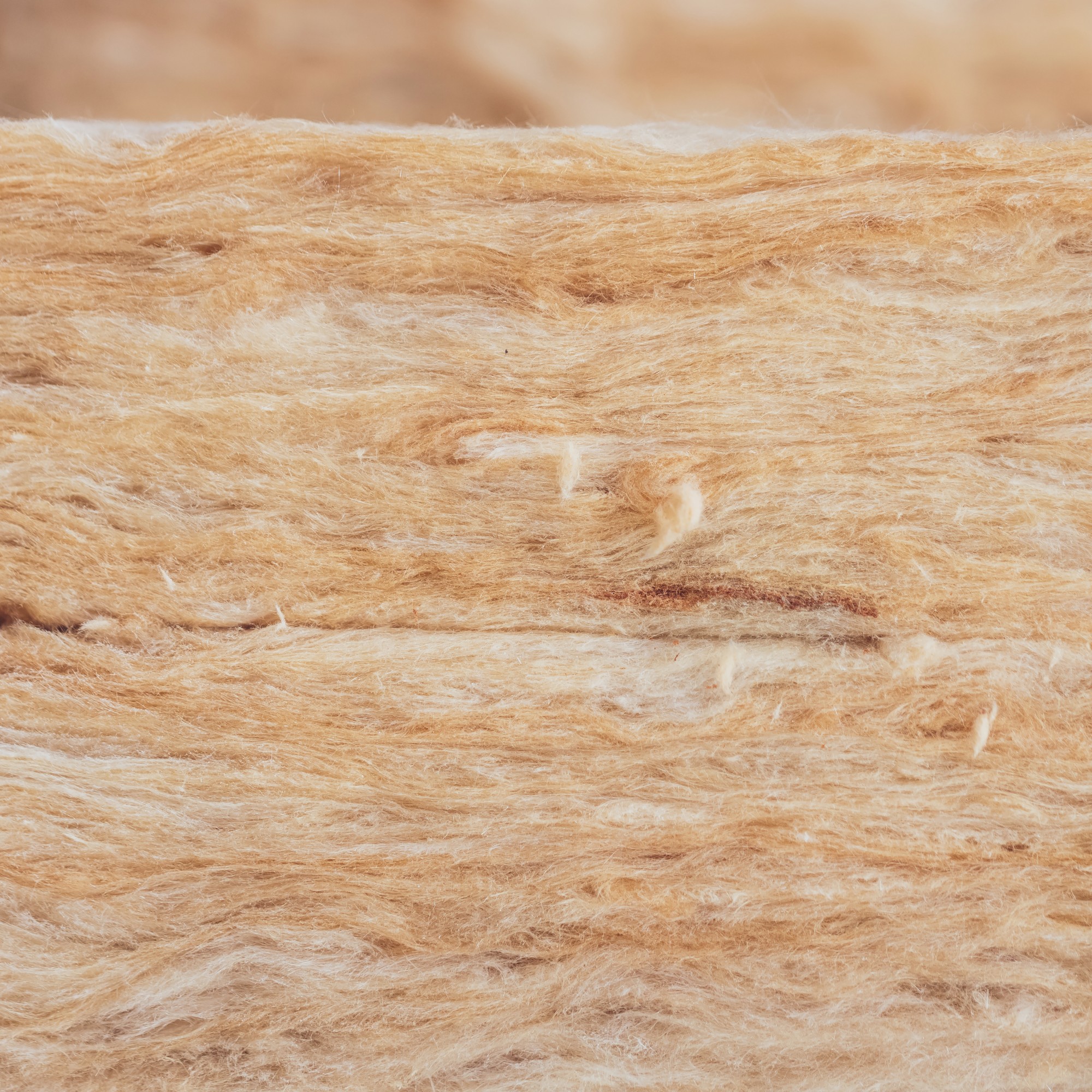 Close up of mineral wool blanket insulation