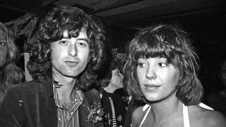 Jimmy Page with Pamela Des Barres at a party in 1973