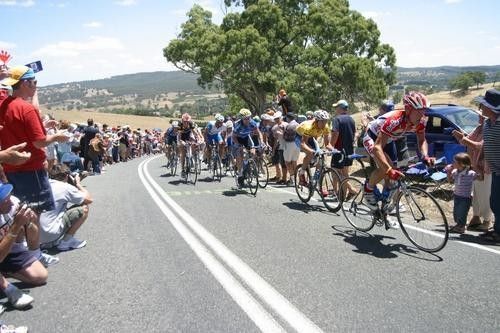 The rest of the riders ascending Checker Hill