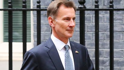 Chancellor of the Exchequer Jeremy Hunt leaves No. 11 Downing Street
