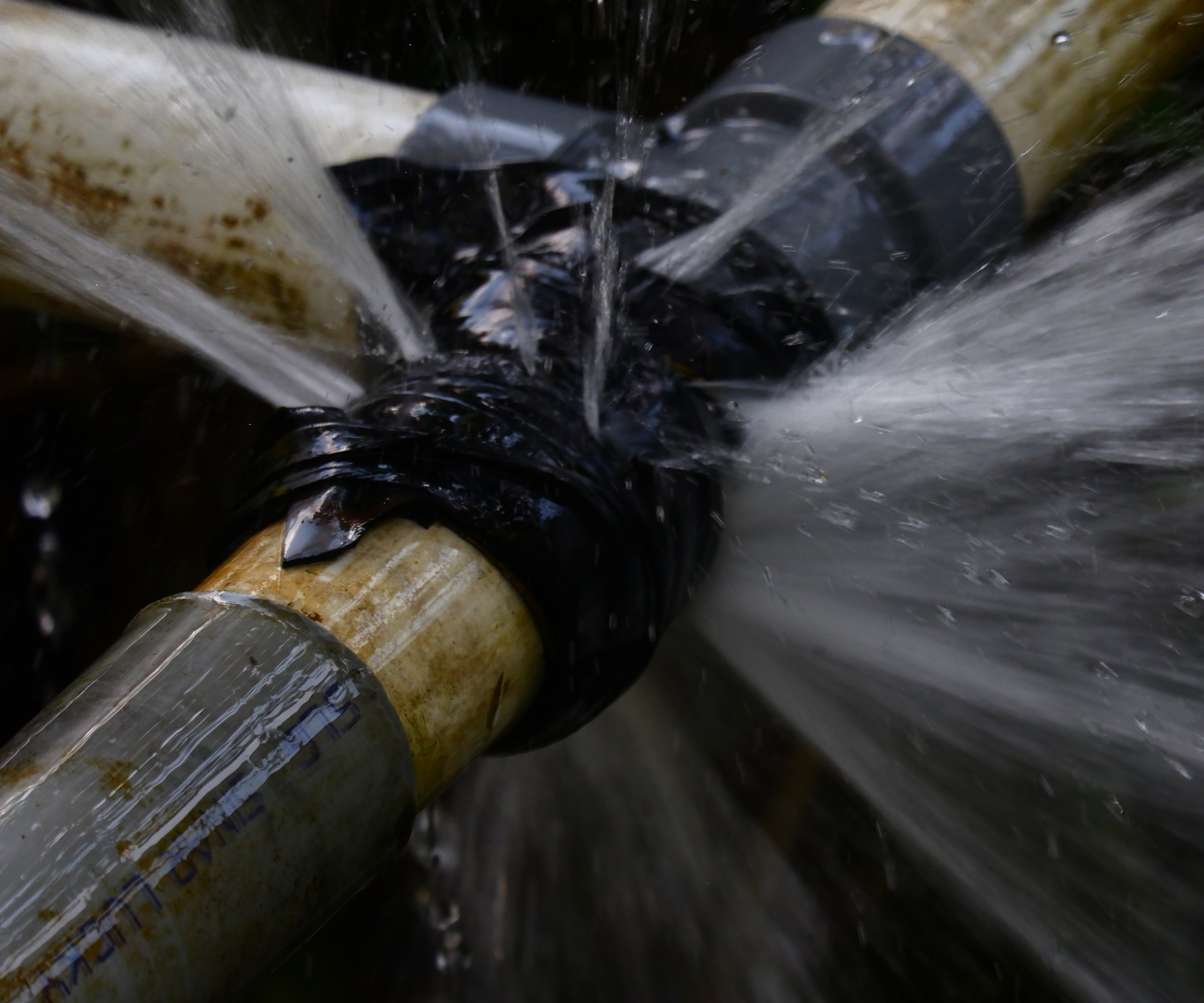 Burst water pipe