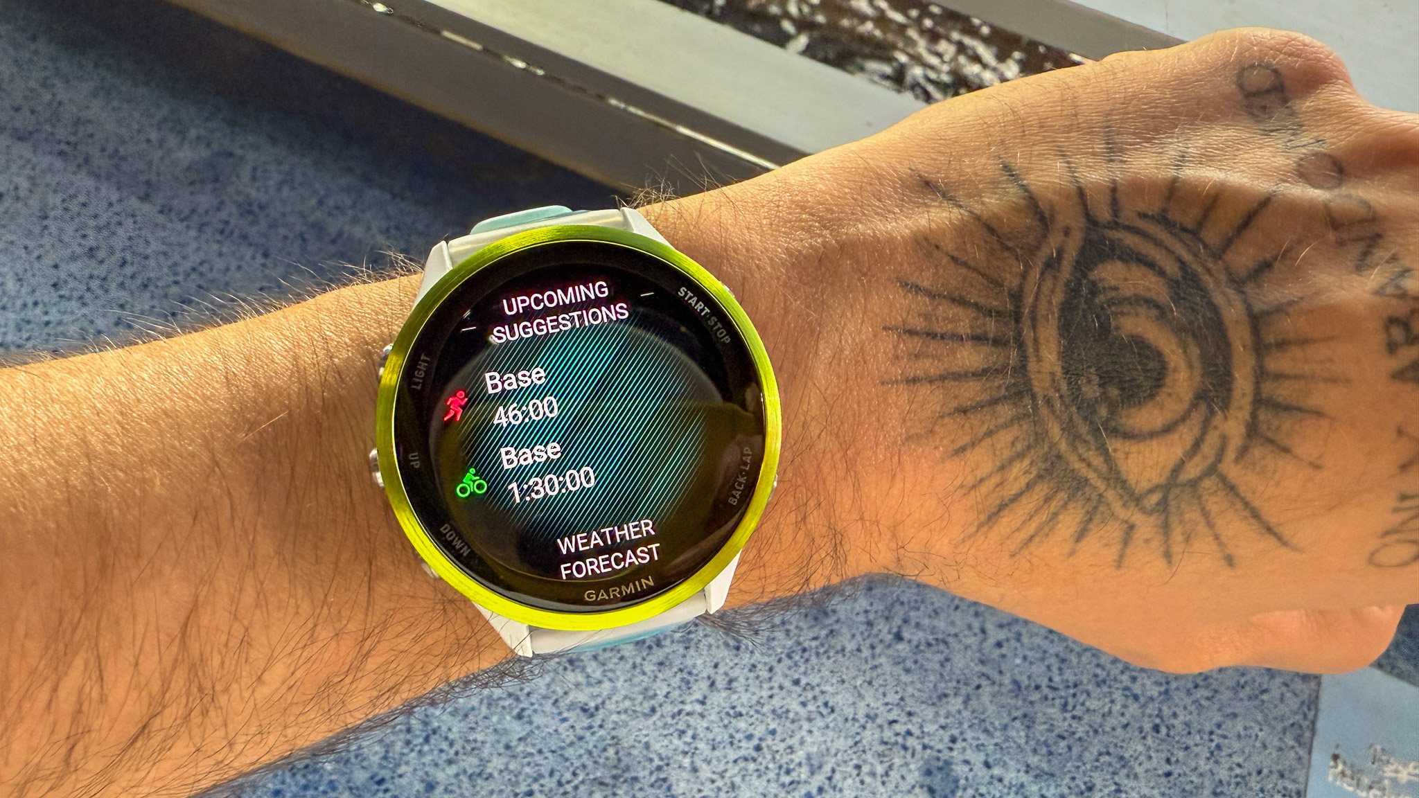 Garmin Forerunner 570 on wrist