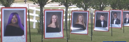 Photos of graduating students at Poplar Springs High School.