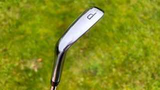 Close up of the sole of a pitching wedge