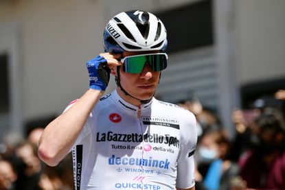 Remco Evenepoel in the white jersey at Giro d'Italia 2021