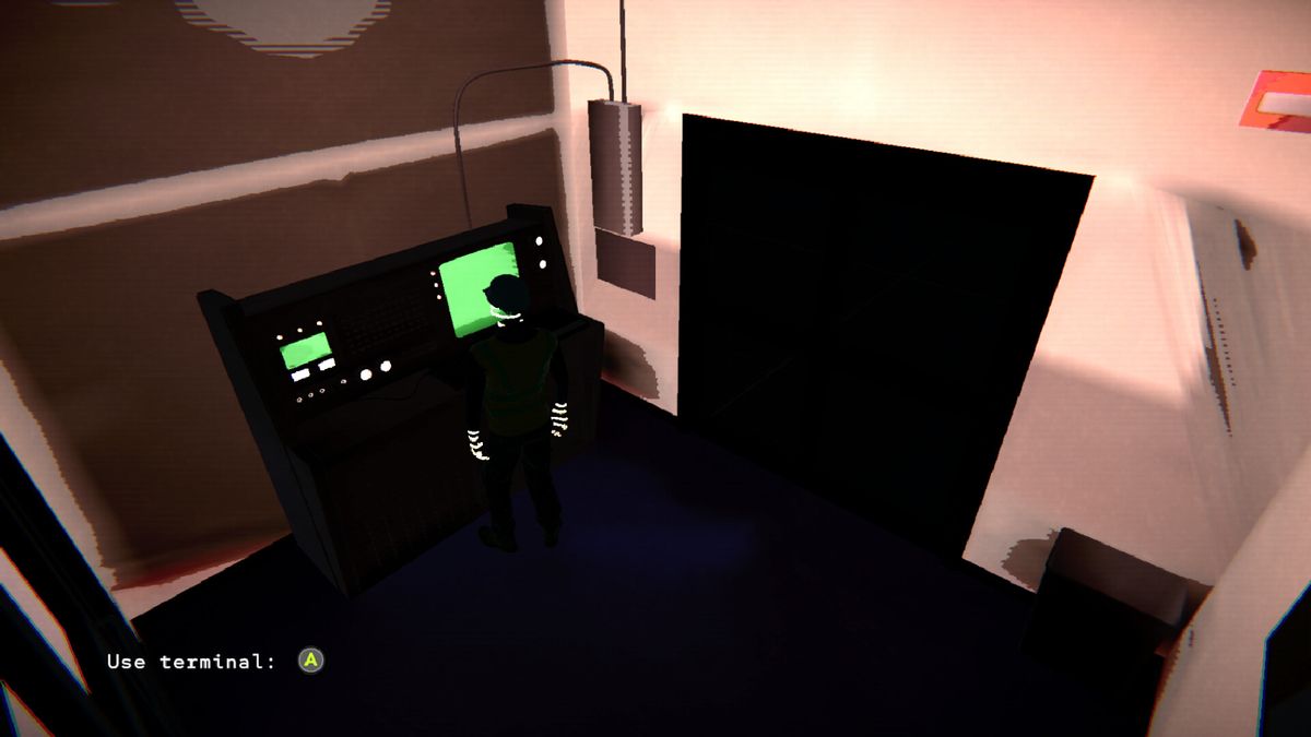 android at terminal in nondescript room