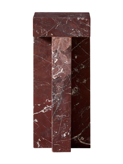 Cyprus Red Marble Outdoor Side Table