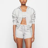 2. Skims Cotton Fleece Zip Up Hoodie
