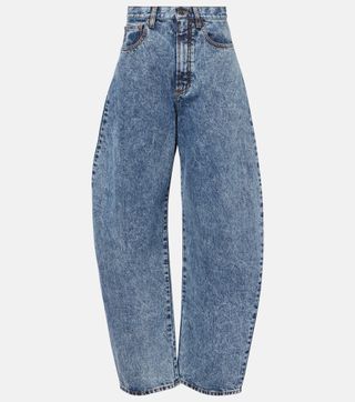 High-Rise Barrel-Leg Jeans