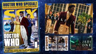 The cover of SFX issue 379, and some of the features inside.