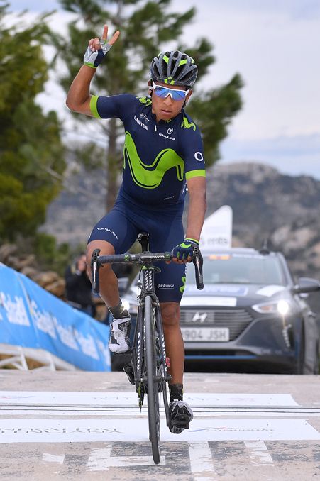 Nairo Quintana (Movistar) wins stage 4 in Valencia and takes the race lead