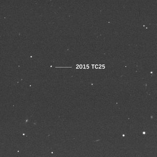 This image of the 6-foot-wide (2 meters) asteroid 2015 TC25 was captured by Northern Arizona University astronomers using the Discovery Channel Telescope in Happy Jack, Arizona.