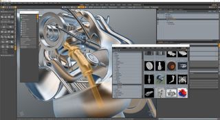 An engine being made in Modo 12