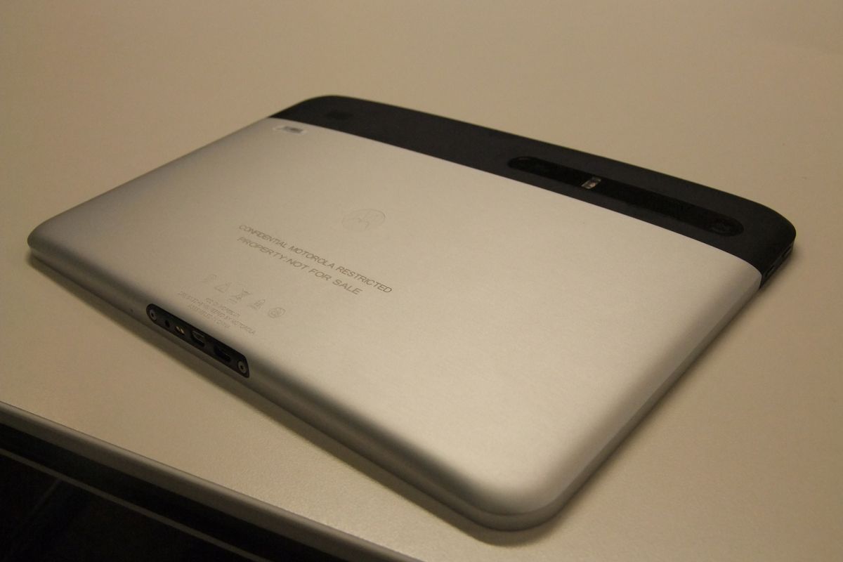 A silver variant of the Motorola Xoom