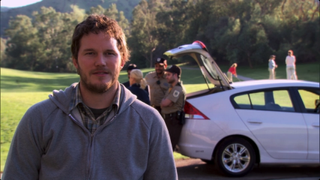 Chris Pratt in The Possum episode of Parks and Recreation