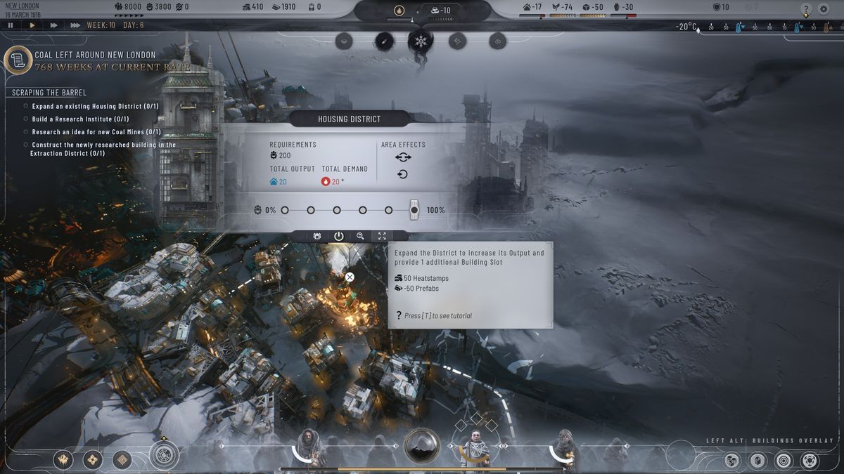 Frostpunk 2 Research Institute - Expanding district