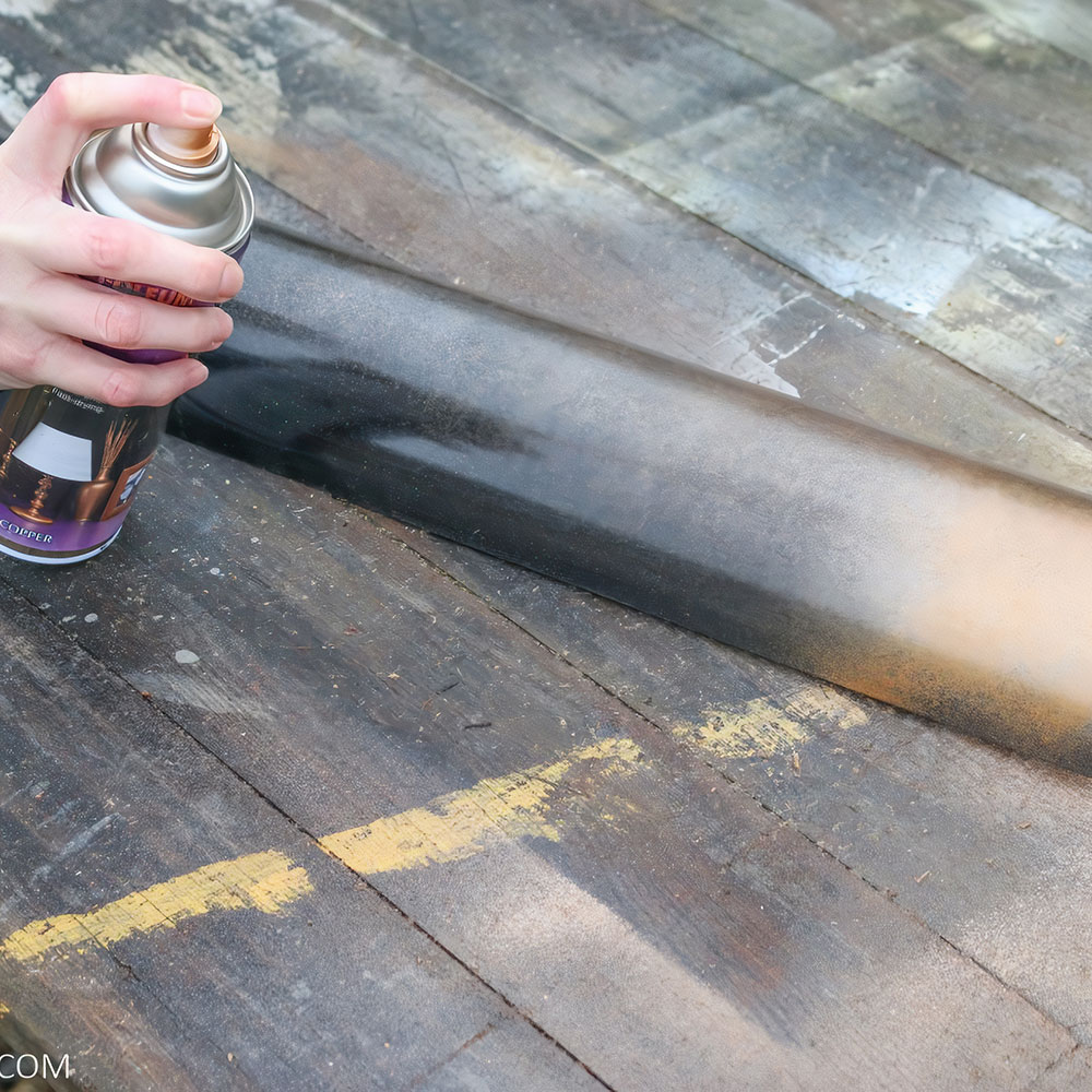 spray paint the guttering