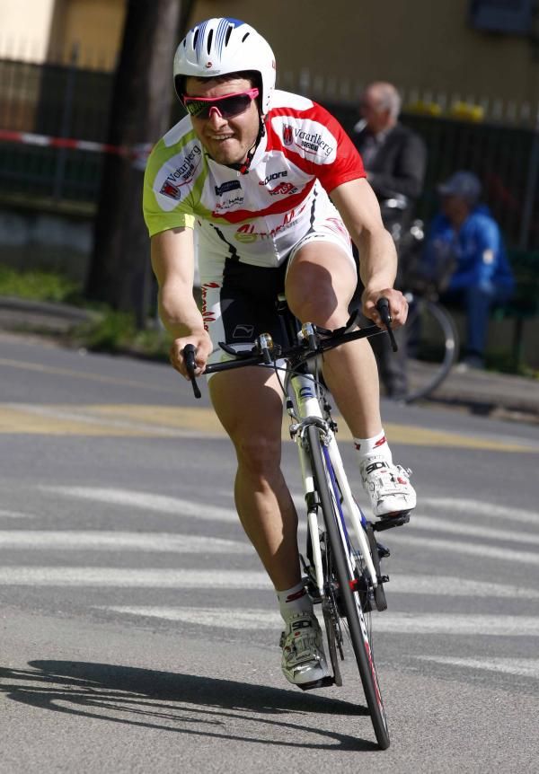 Dominik Brandle (Voralberg) in action against the watch.