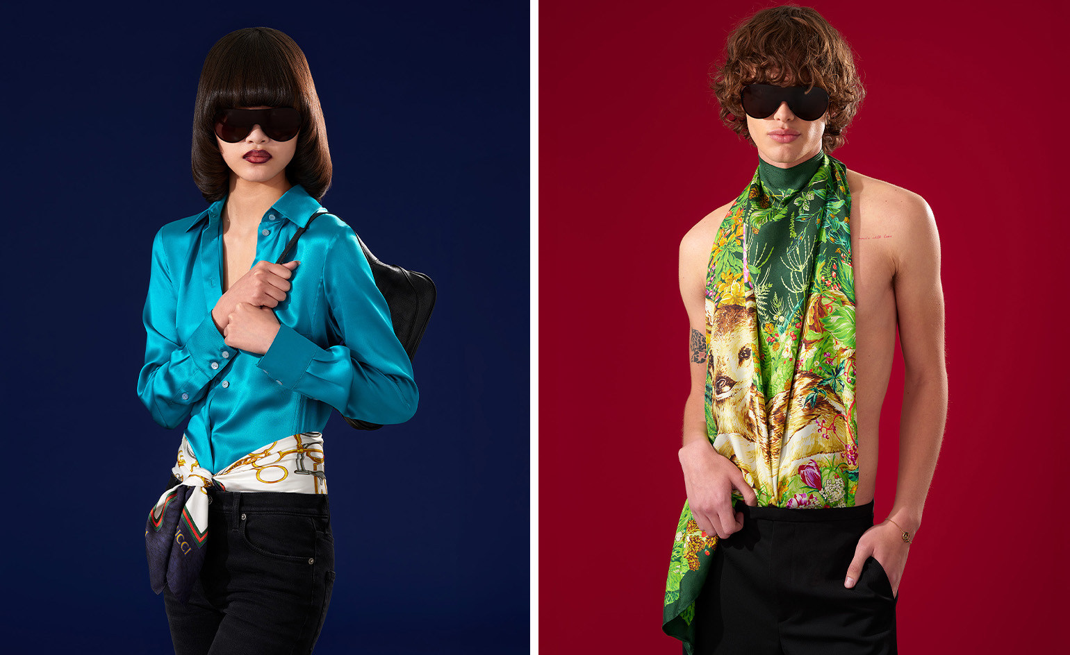 Gucci Art of Silk silk scarf campaign