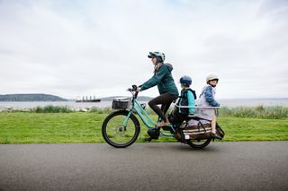 Bike Ride on Cargo E-Bike Carries The Whole Family