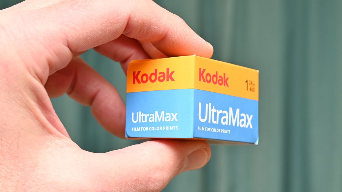 Kodak UltraMax color print film box being held in someone&#039;s hand