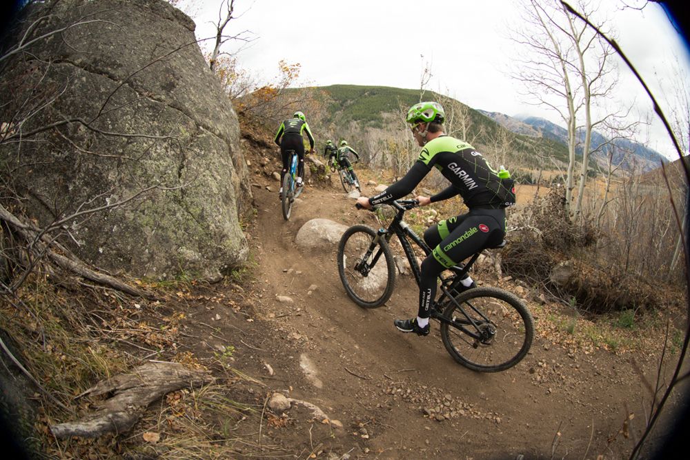 Off-road in the off-season for the Cannondale Garmin team