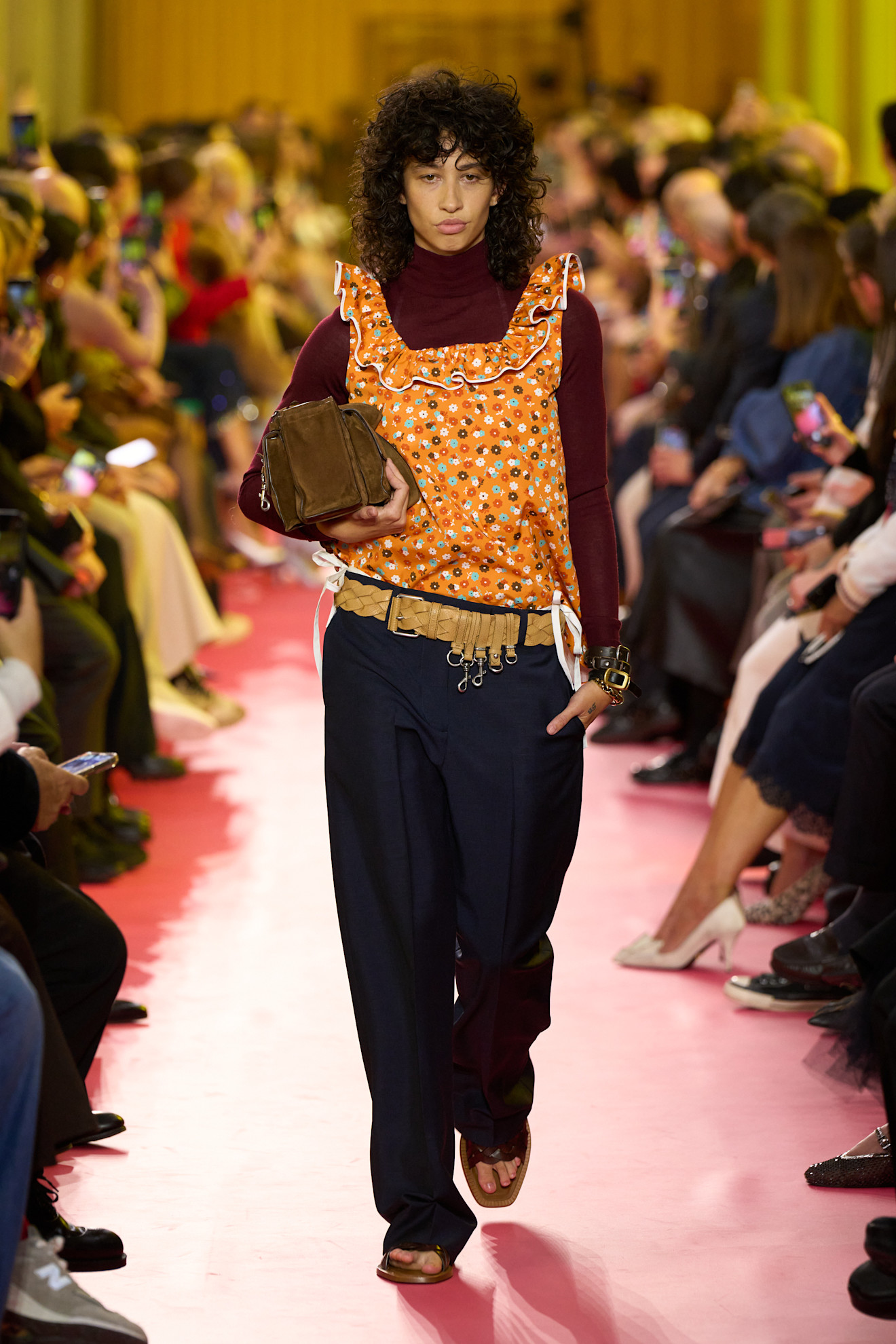 models on the Miu Miu Spring 2026 runway