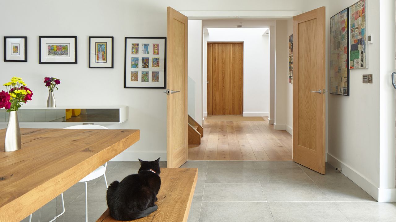 Porto oak pivot front door by Urban Front